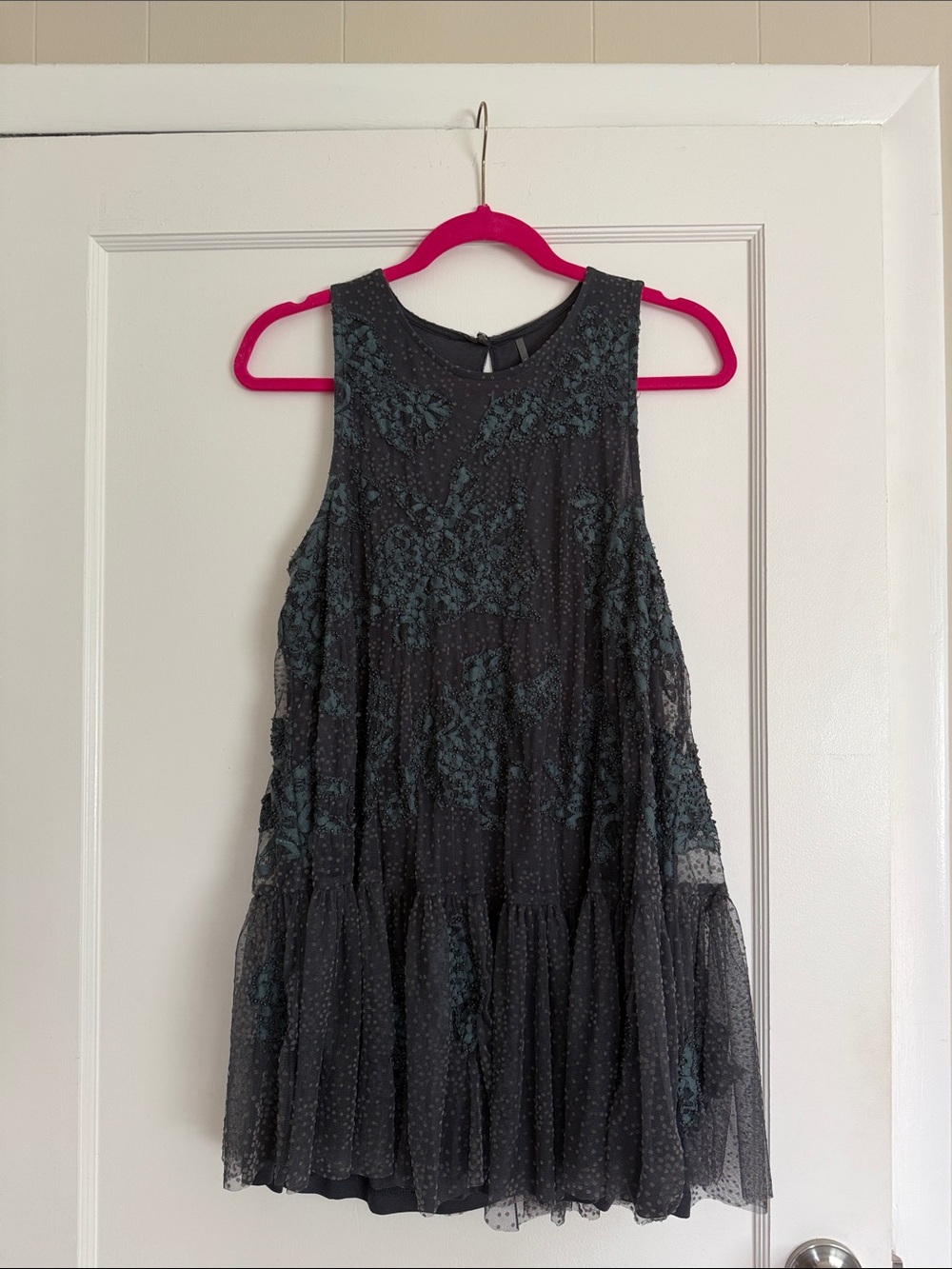 Anthropologie Neomia Applique Tunic Beaded Top